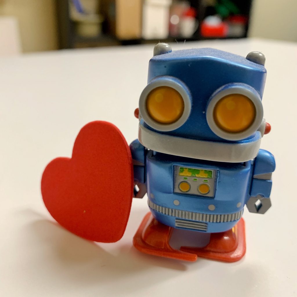 robot with heart